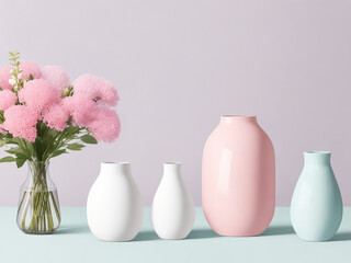 Modern Decorative Ceramic Flower Vases Generative AI