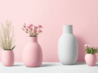 Modern Decorative Ceramic Flower Vases Generative AI