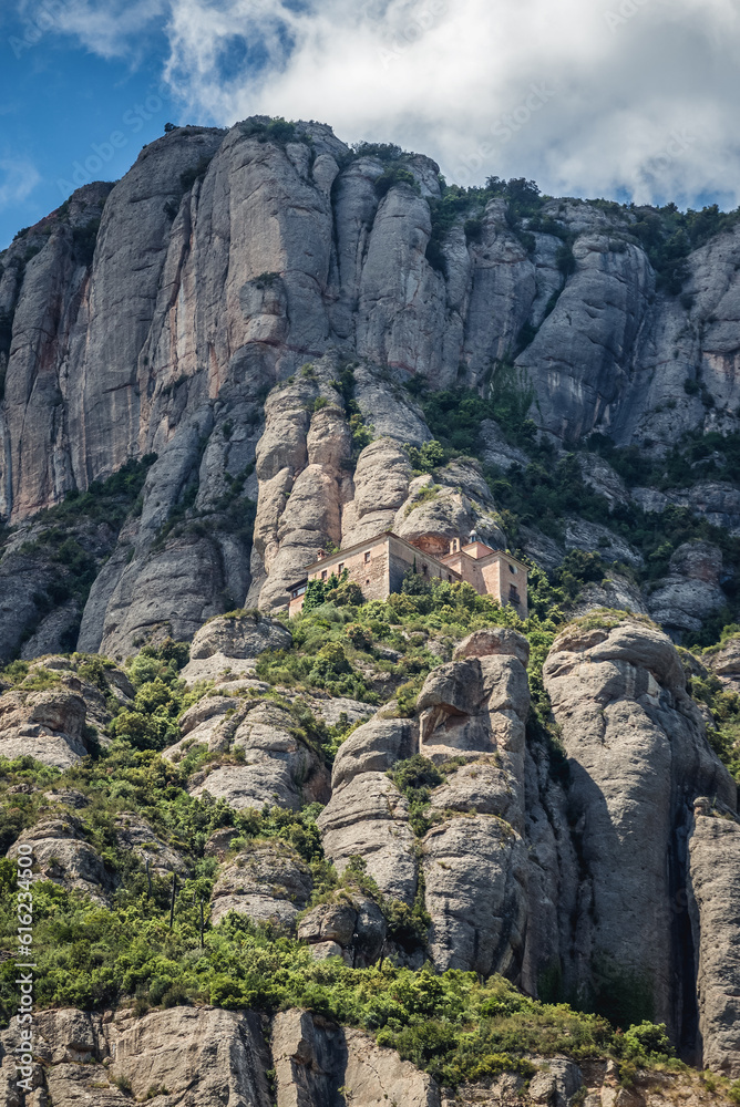 Wall mural Rocks of Montserrat mountain range near Barcelona, Catalonia, Spain