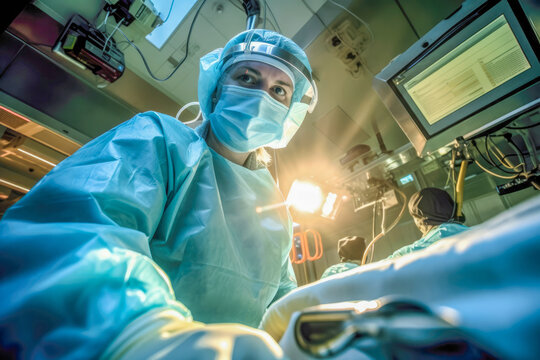 Organ transplant professional preparing optimal conditions for transplantation procedure with dedication and urgency