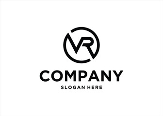 VR logo design template
