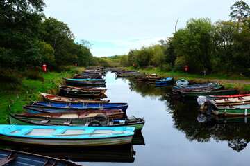 Obraz premium boats in a canal