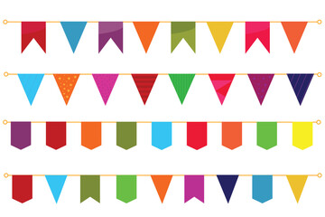 fanions - guirlande - drapeaux - triangles