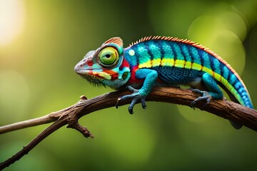 chameleon on a branch generated Ai.