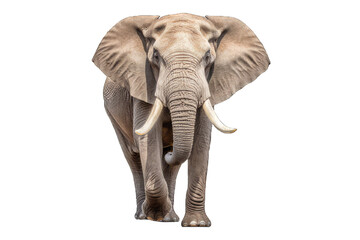 Fototapeta na wymiar Illustration of an elephant, PNG transparent background, isolated on white, by Generative AI