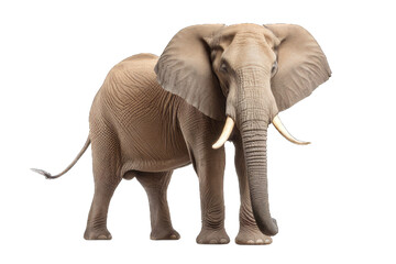 Naklejka premium Illustration of an elephant, PNG transparent background, isolated on white, by Generative AI