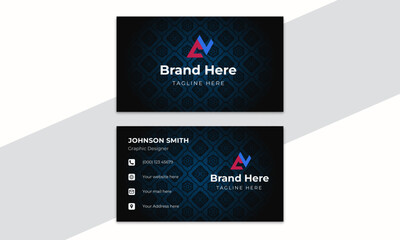 business card design, luxury business card,Clean and modern business card template,Double-sided creative business card template