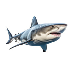 Obraz premium Illustration of a shark, PNG transparent background, isolated on white, by Generative AI