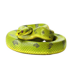Fototapeta premium Illustration of a snake, PNG transparent background, isolated on white, by Generative AI
