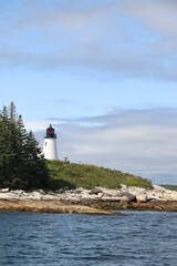 Fototapeta na wymiar Burnt Island Lighthouse, Boothbay, Maine