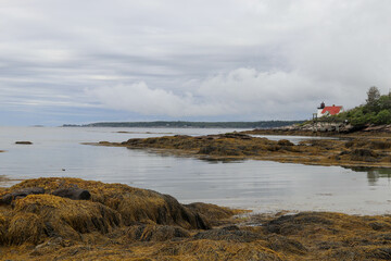 Hendrick's Head Lighthouse from Headrick's Head Beach, Southport, Maine, Coastal Maine