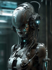 futuristic cyber cyborgs