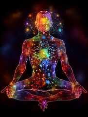 person in transcendental meditation position