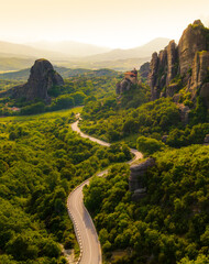 Spectacular Sunrise at the Majestic Meteora Flying Monasteries Journey to Greece's Iconic Landmarks
