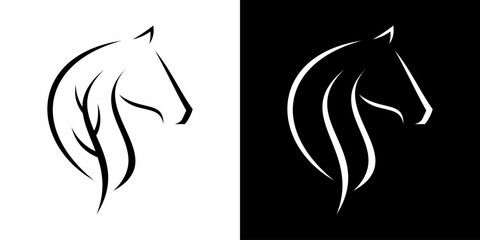 horse leaf logo design icon symbols vector illustration.