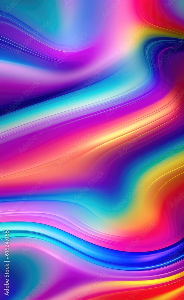 Aufkleber vivid multi colored gradient background, banner design with 3d effect.