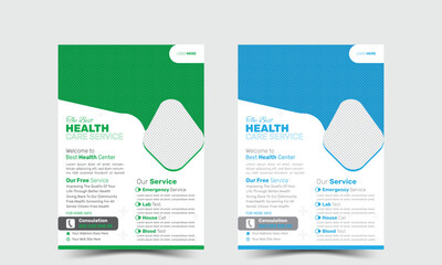 Medical Flyer Layout with Medical Icons