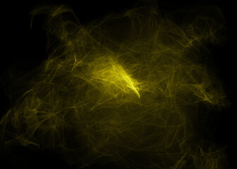 Yellow Glow Fractal Chaos Lighting Overlay