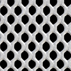 White Rhombid Metal Mesh Net Seamless Texture 