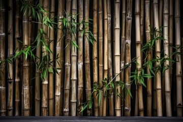 Bamboo leaf background. Generate Ai