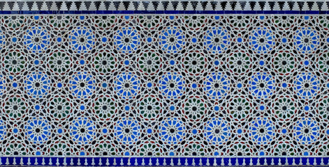 Traditional Oriental Arabic Ceramic Tile Ornament