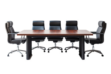 office conference table isolated on a transparent background, generative ai - Powered by Adobe