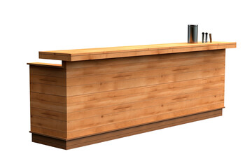 bar counter isolated on a transparent background, generative ai