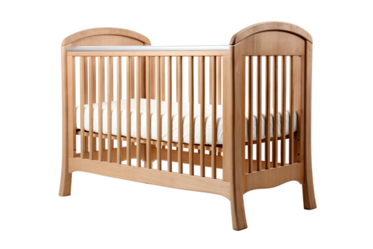 crib isolated on a transparent background, generative ai