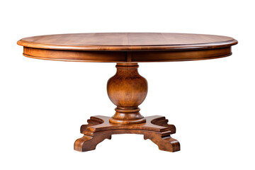 pedestal dining table isolated on a transparent background, generative ai