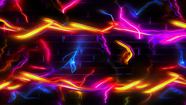 neon lights background 4k