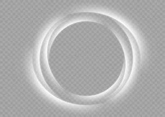 Light white Twirl. Curve white line light effect. Abstract luxury white light vector flare semicircle and spark light effect. Glowing white circle. PNG isolated set of round sparks or round lights