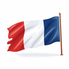 France flag on white background, vector