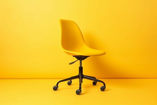 Office yellow chair. Generate Ai