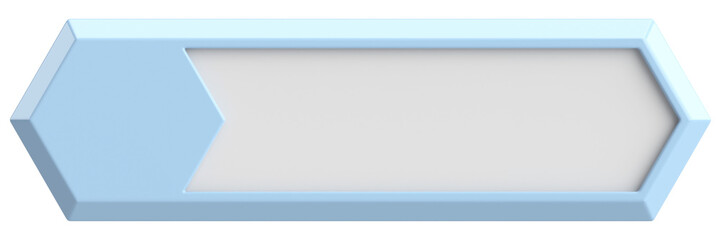 3D button. Empty button. 3D illustration.