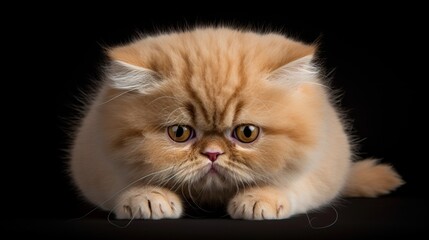 Exotic Shorthair Cat with Lush Fur - Luxurious Cuddles