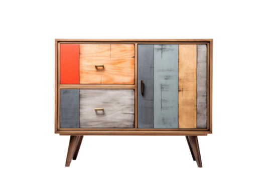 accent cabinet isolated on a transparent background, generative ai