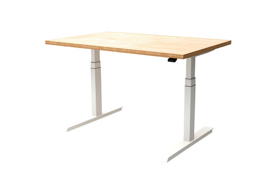 adjustable standing desk isolated on a transparent background, generative ai
