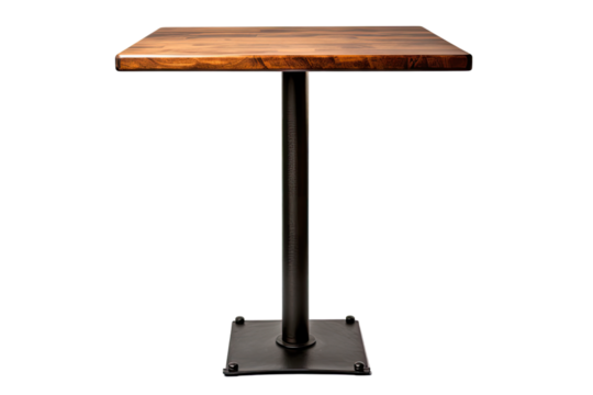 bar-height table isolated on a transparent background, generative ai