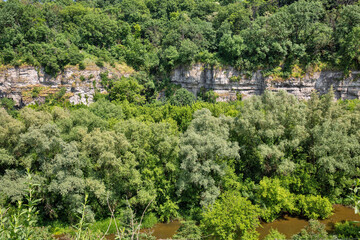 Fototapeta na wymiar Smotrytsky canyon in Kamianets-Podilskyi, Ukraine.