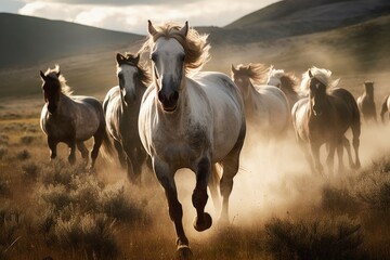 Fototapeta premium Majestic Wild Horses
