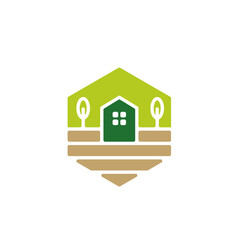 House landscape logo illustration