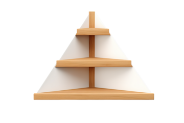 corner shelf isolated on a transparent background, generative ai