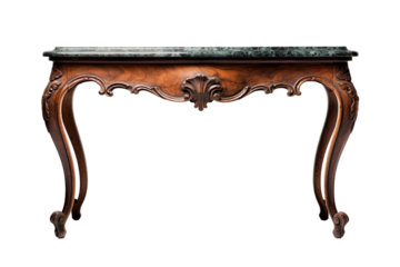 console table isolated on a transparent background, generative ai