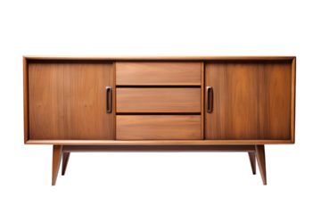 credenza isolated on a transparent background, generative ai