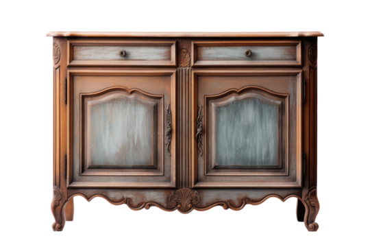 console cabinet isolated on a transparent background, generative ai