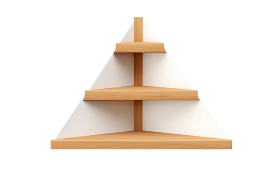 corner shelf isolated on a transparent background, generative ai