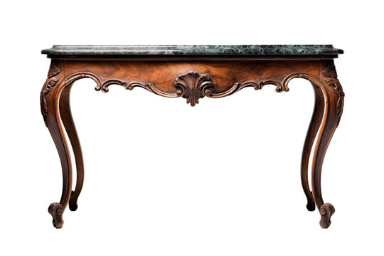 console table isolated on a transparent background, generative ai