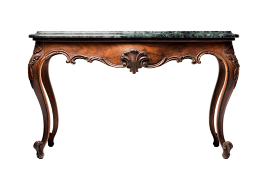 console table isolated on a transparent background, generative ai