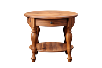 side table isolated on a transparent background, generative ai