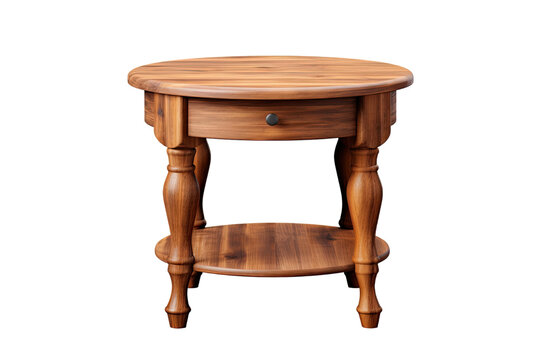 side table isolated on a transparent background, generative ai